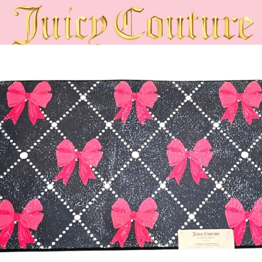 Juicy Couture Home Connecting Bows Memory Foam Bath Rug